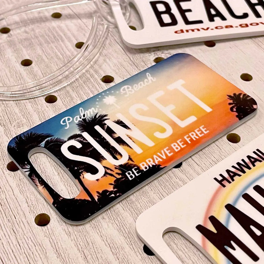 【ラゲッジタグ】フロリダ1960's/オリジナルアメリカナンバープレート型・おしゃれ ・紛失防止タグ