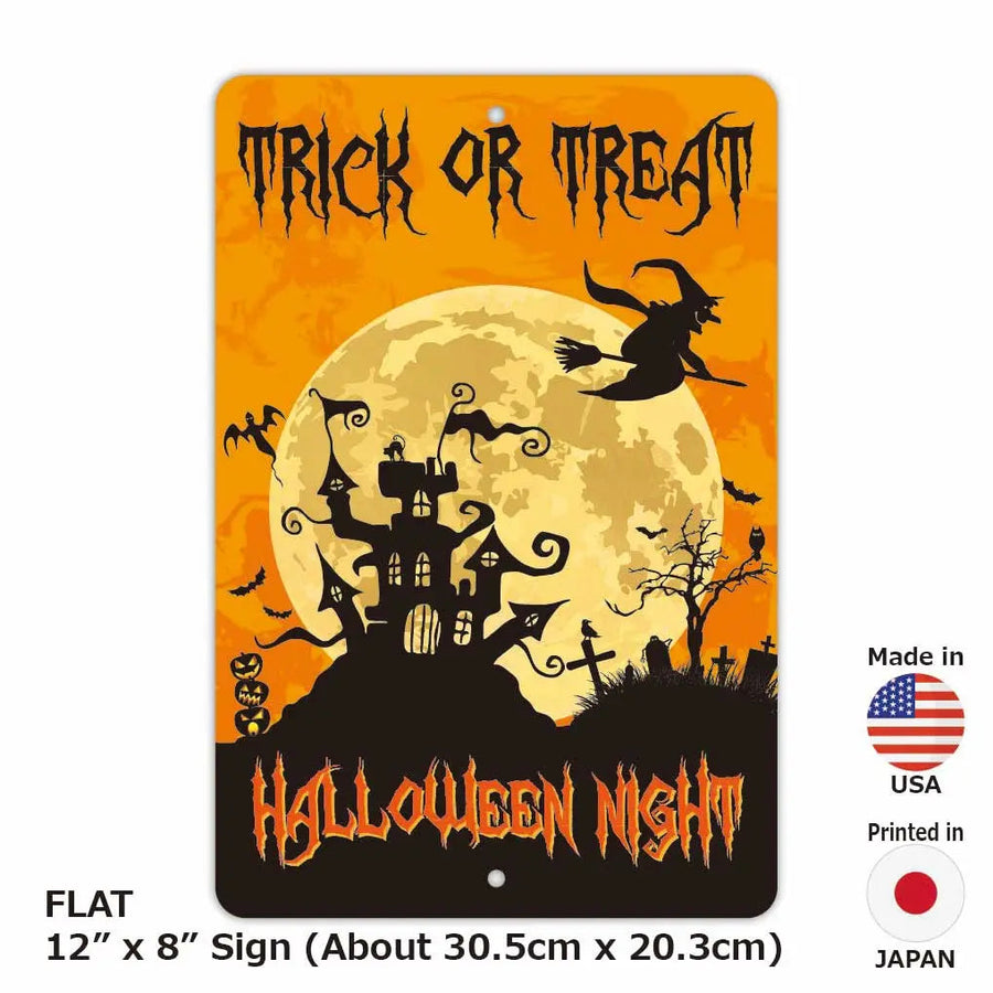 【長方形看板】ハロウィン / トリック・オア・トリート/アメリカ製オリジナル看板(約20x30cm)