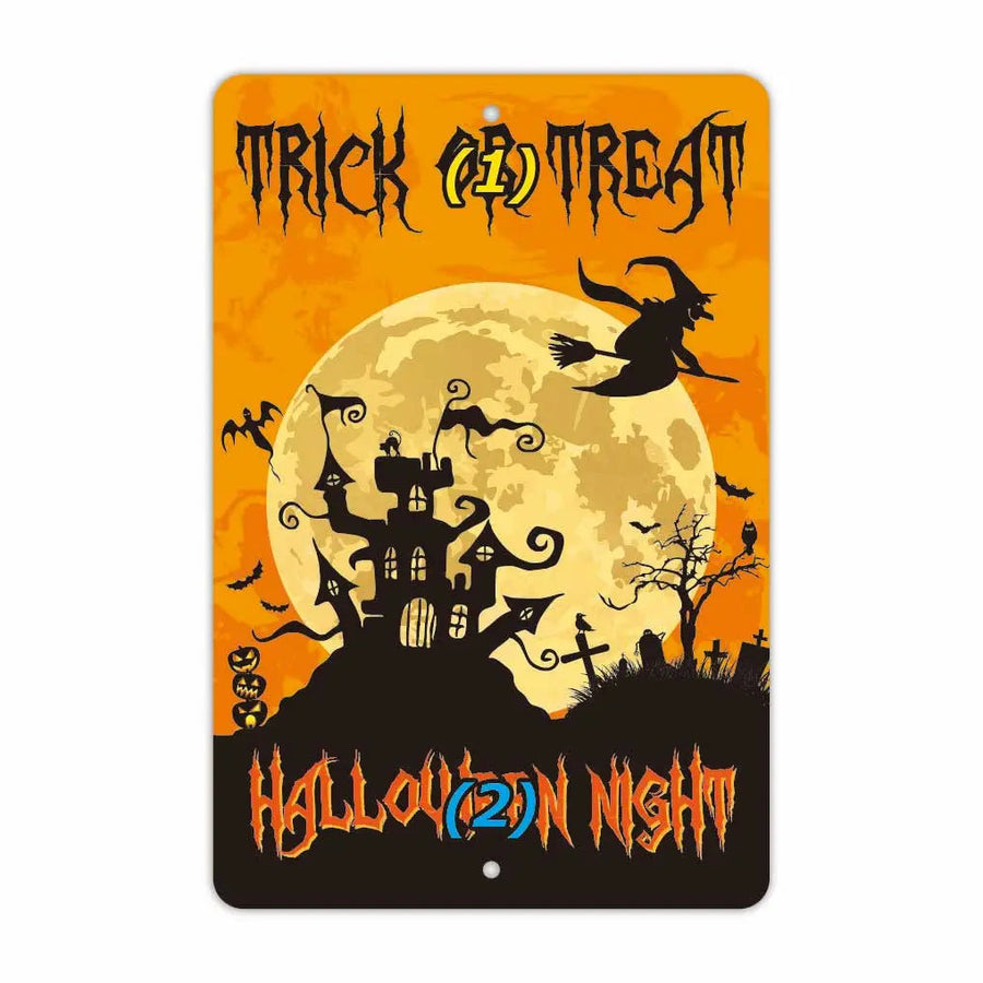【長方形看板】ハロウィン / トリック・オア・トリート/アメリカ製オリジナル看板(約20x30cm)