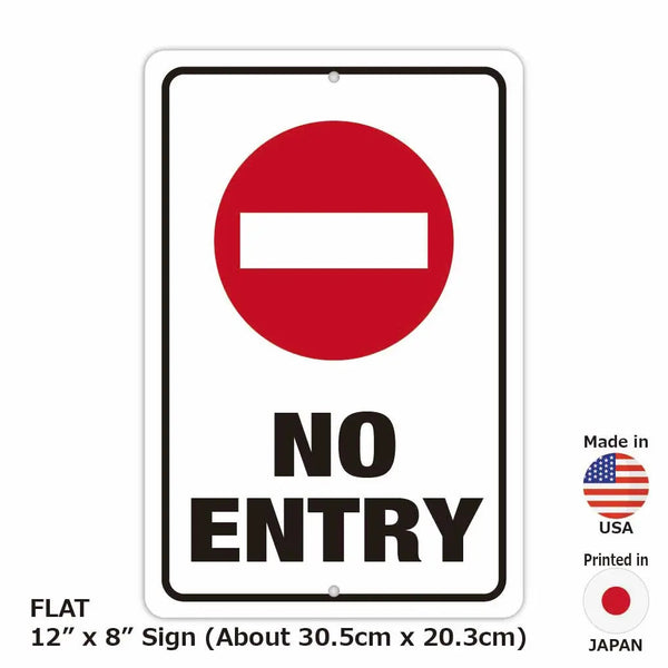 【長方形看板】進入禁止/アメリカ製オリジナル看板(約20x30cm)