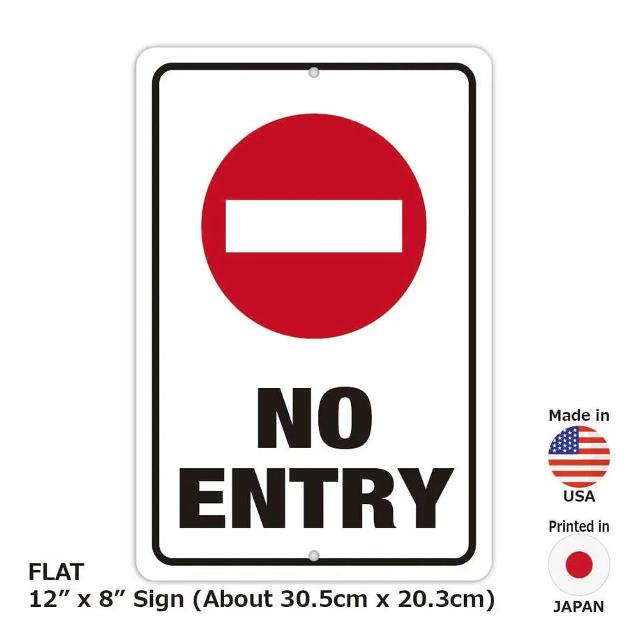 【長方形看板】進入禁止/アメリカ製オリジナル看板(約20x30cm)