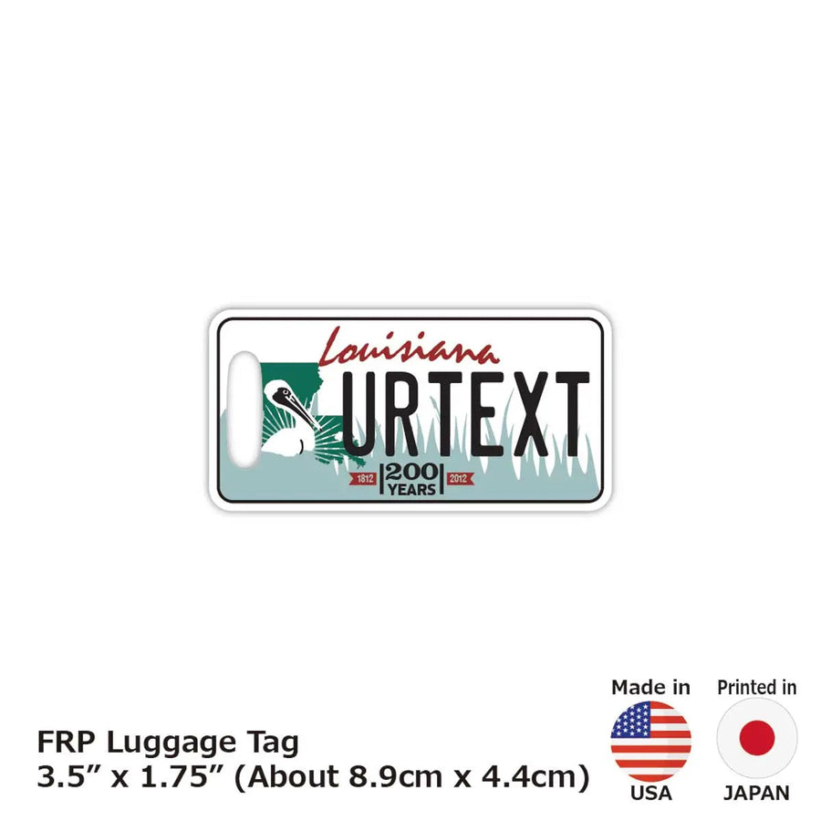 【ラゲッジタグ】ルイジアナ/オリジナルアメリカナンバープレート型・おしゃれ ・紛失防止タグ