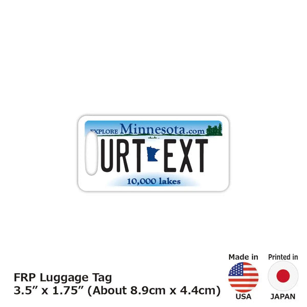【ラゲッジタグ】ミネソタ/オリジナルアメリカナンバープレート型・おしゃれ ・紛失防止タグ