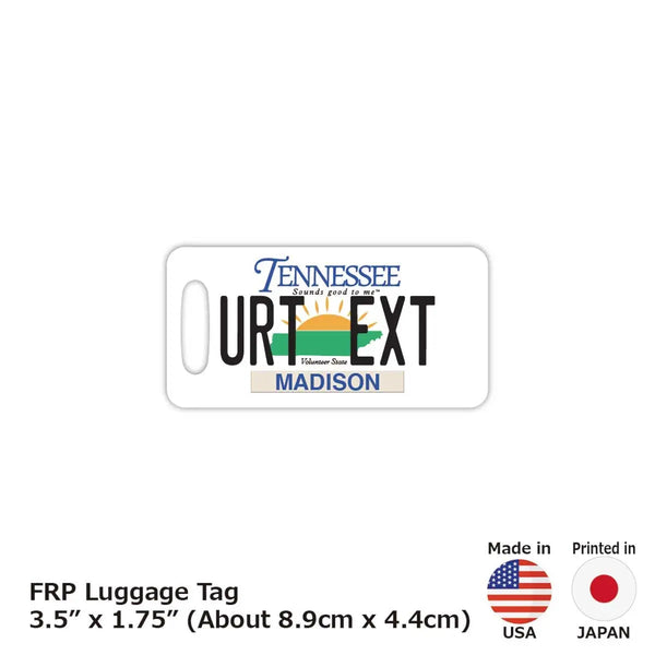 【ラゲッジタグ】テネシー/オリジナルアメリカナンバープレート型・おしゃれ ・紛失防止タグ