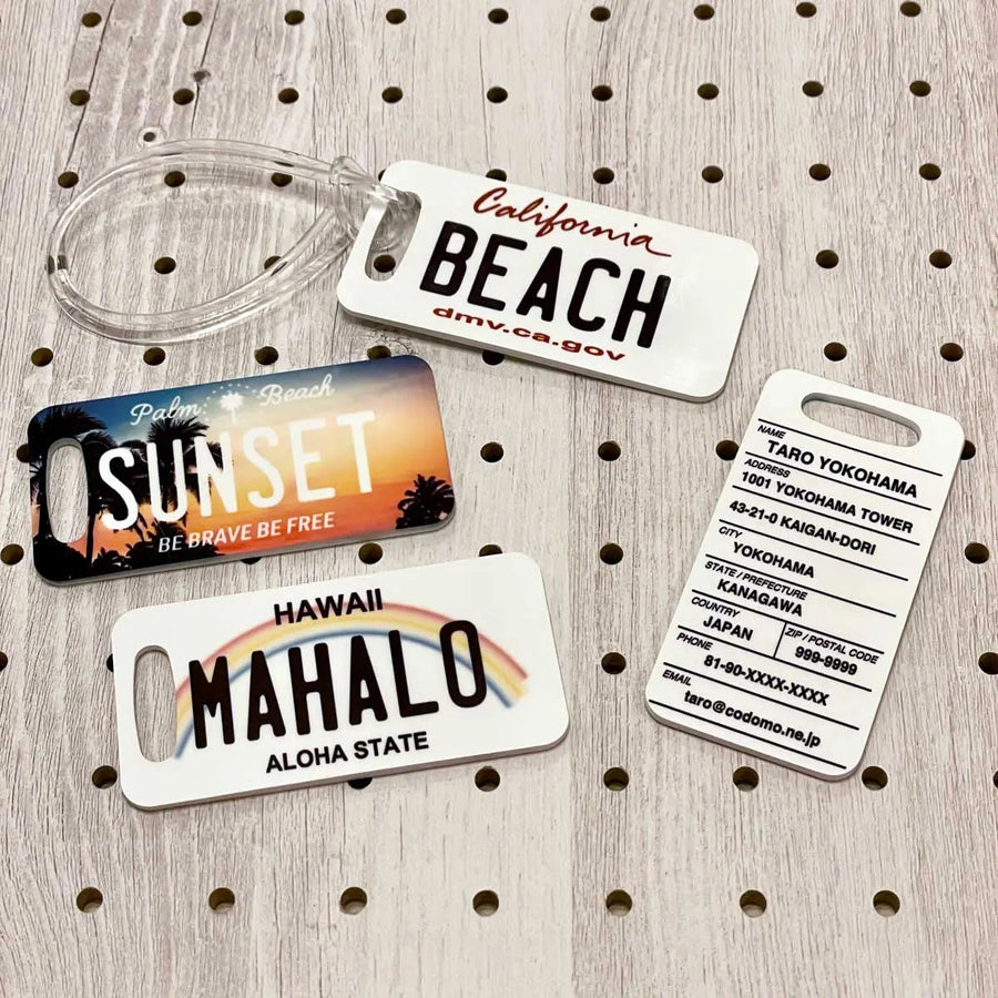 【ラゲッジタグ】ケベック/オリジナルカナダナンバープレート型・おしゃれ ・紛失防止タグ